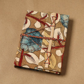 Kalamkari fabric cover handmade paper notebook with thread