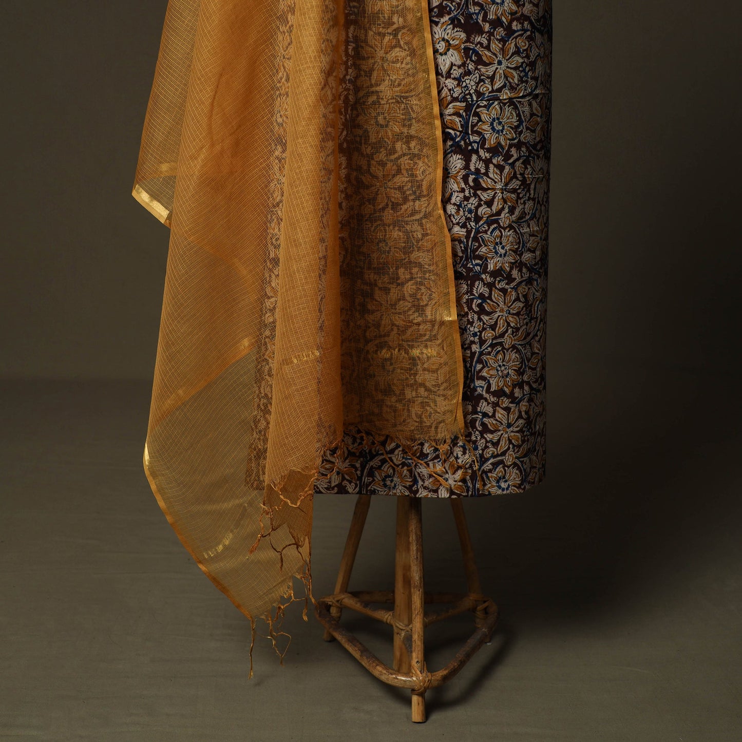 Kalamkari hand block print natural dyed cotton 2pc