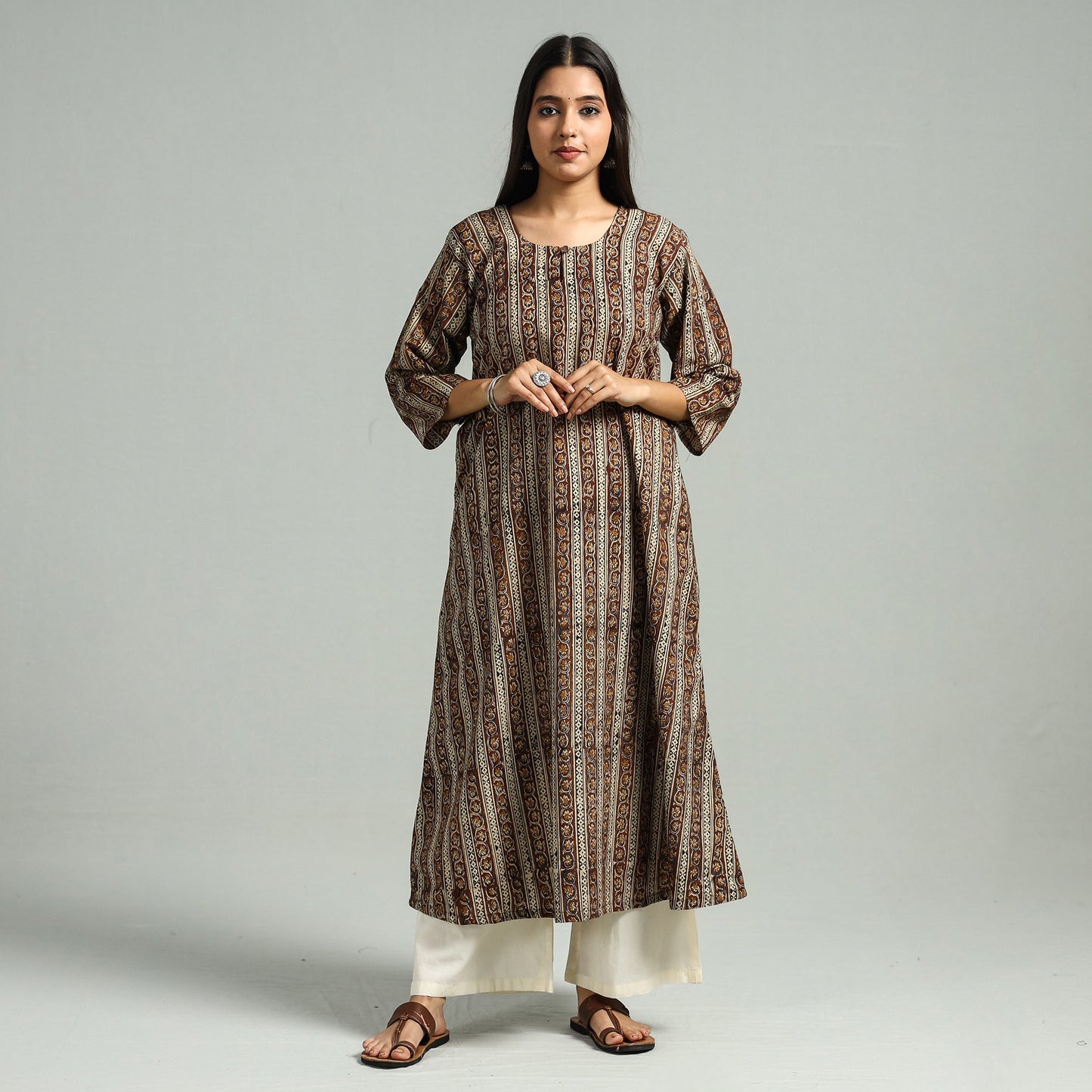  Kalamkari Hand Block Printed Kurta