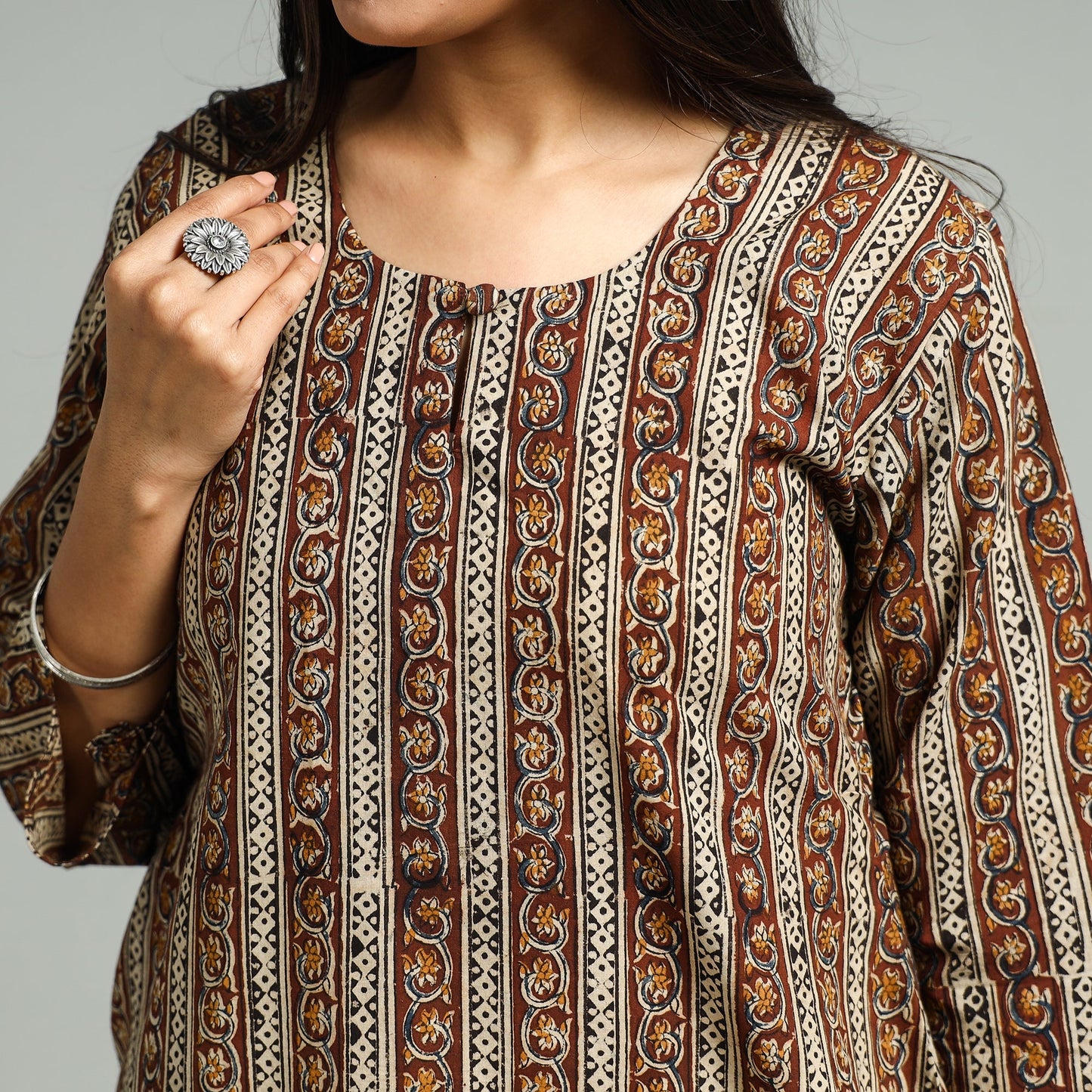  Kalamkari Hand Block Printed Kurta