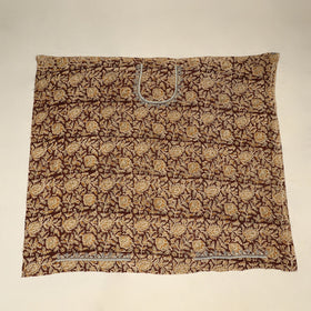 Brown - kalamkari hand embroidery cotton blouse piece 32