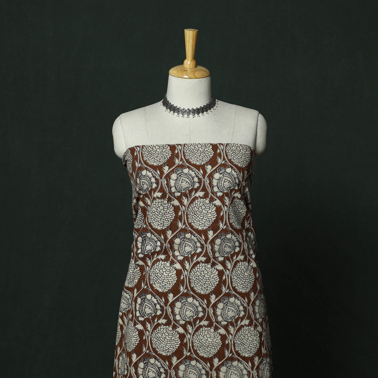 Kalamkari printed cotton 2pc unstitched dress material 06