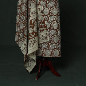 Kalamkari printed cotton 2pc unstitched dress material 06