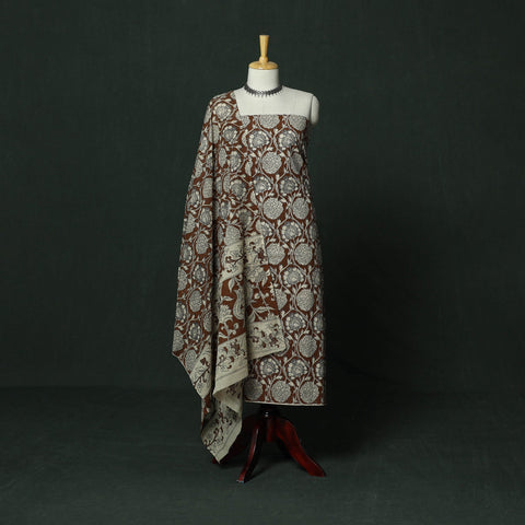 Kalamkari printed cotton 2pc unstitched dress material 06