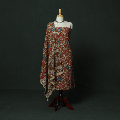 Kalamkari printed cotton 2pc unstitched dress material 07