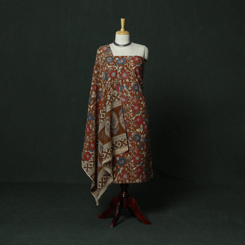 Kalamkari printed cotton 2pc unstitched dress material 07