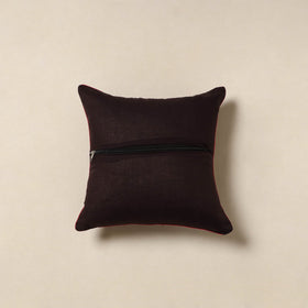 Brown - kalamkari printed cotton cushion cover 10