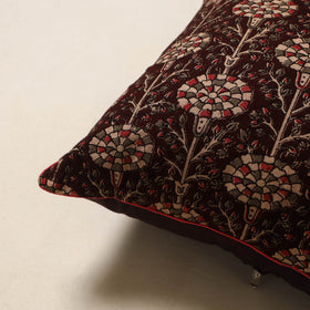 Brown - kalamkari printed cotton cushion cover 10