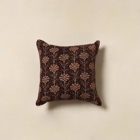 Brown - kalamkari printed cotton cushion cover 10