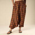 Buy Kalamkari Block Printed Cotton Elasticated Harem Pant Online at iTokri.com