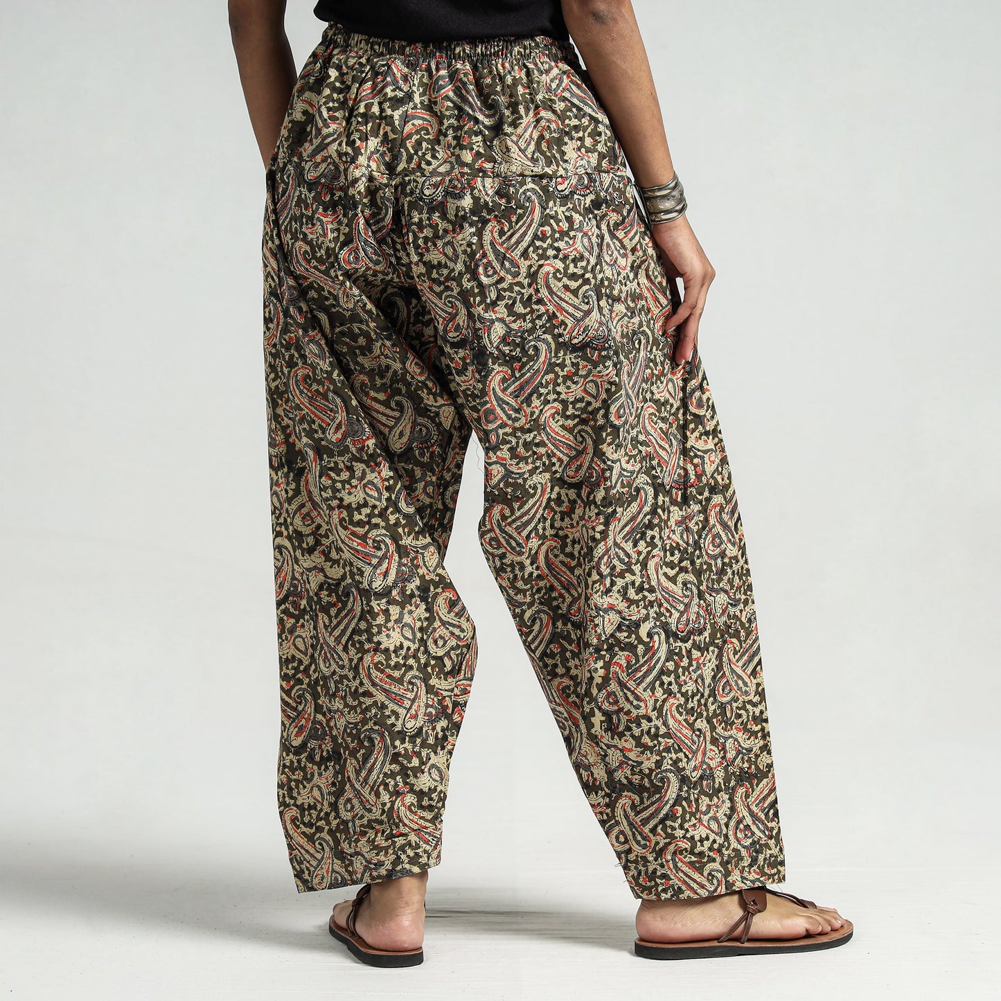 Buy Kalamkari Block Printed Cotton Elasticated Salwar Online at iTokri.com