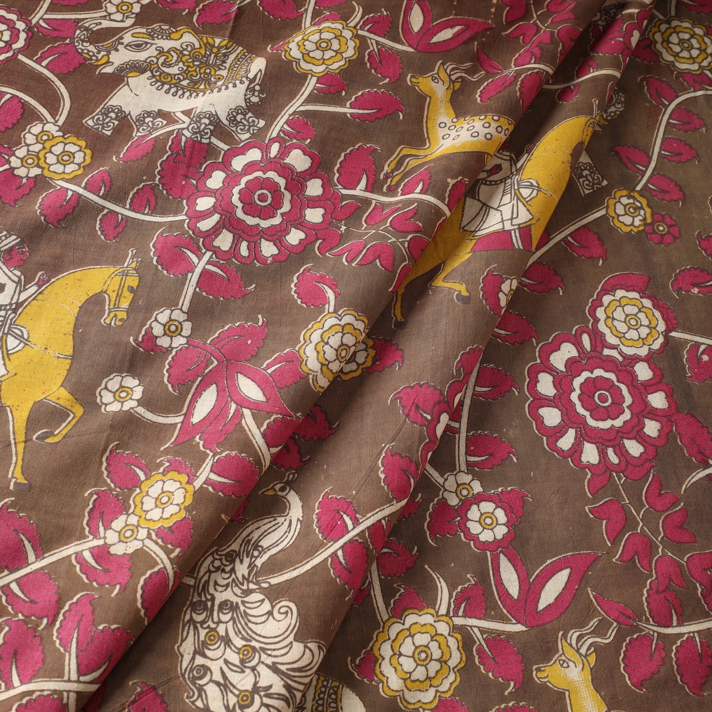 Buy Kalamkari Printed Cotton Fabric Online at iTokri.com