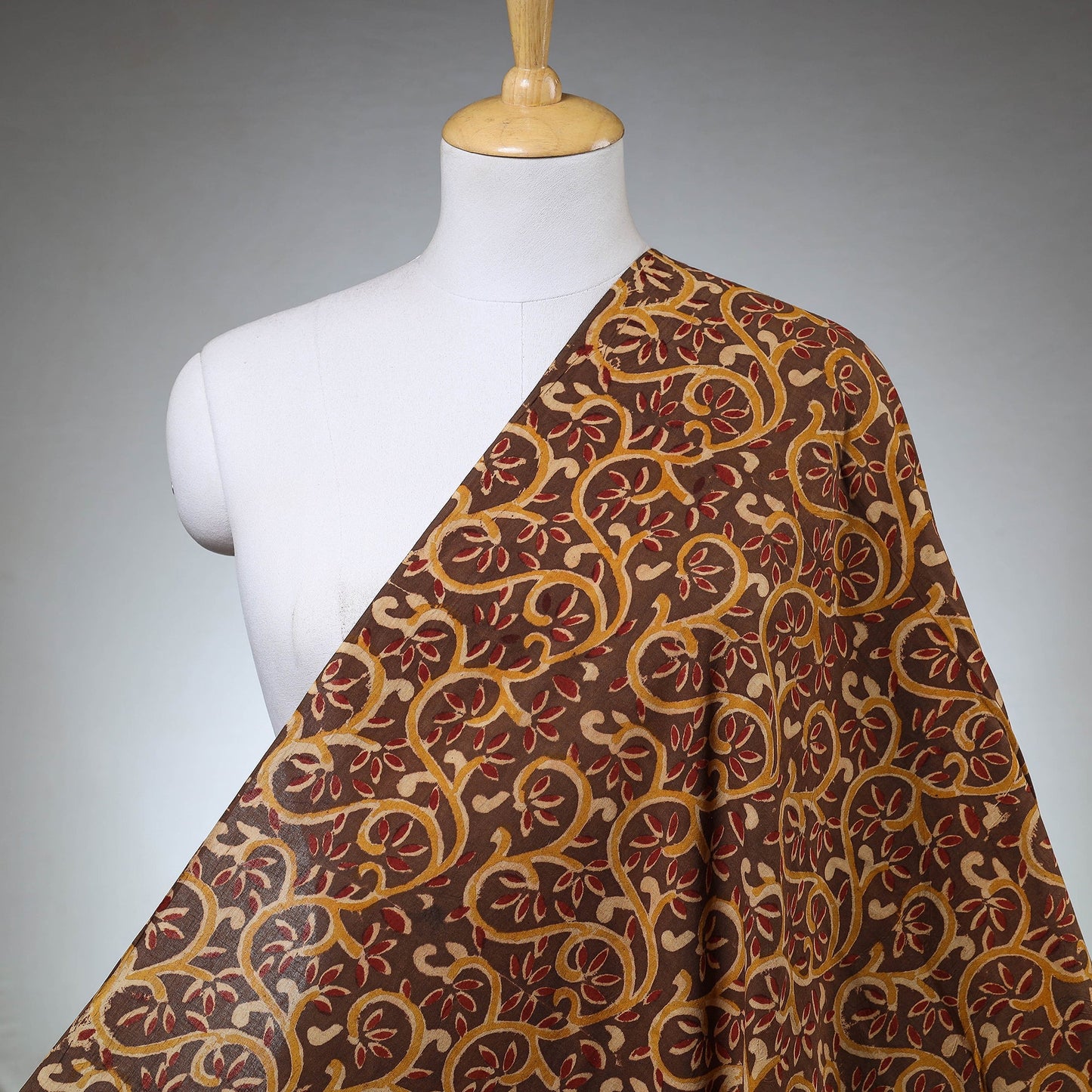 Buy Kalamkari Block Printed Cotton Fabric Online at iTokri.com