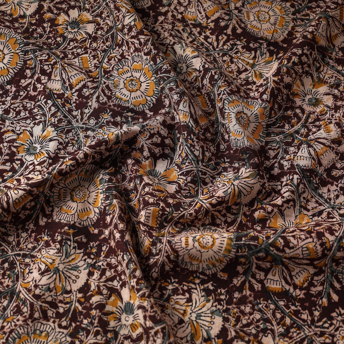 Kalamkari Block Printed Cotton Fabric 