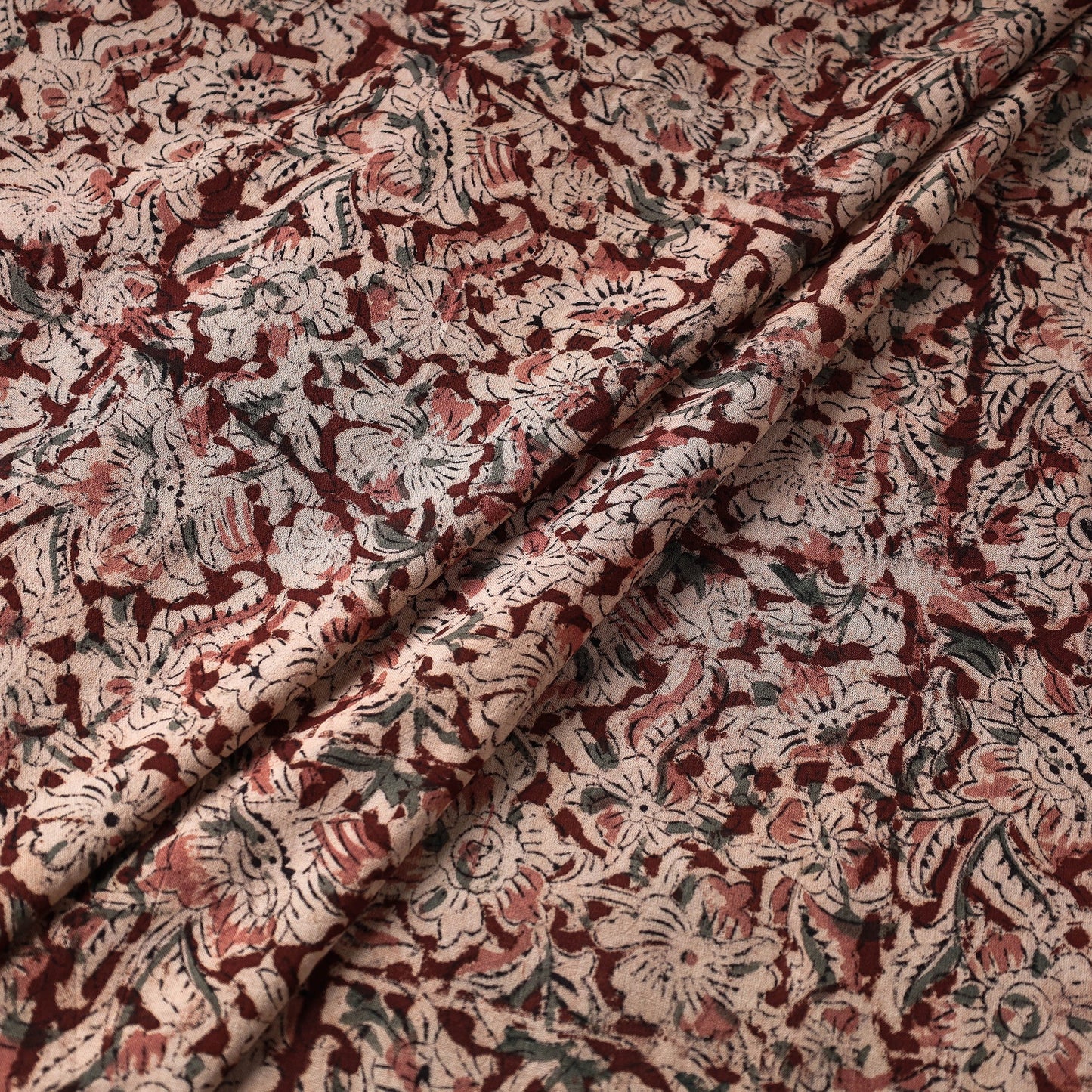  Kalamkari Block Printed Cotton Fabric 