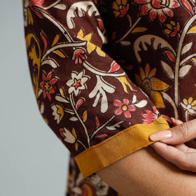 Buy Kalamkari Printed Cotton Flared Kurta Online at iTokri.com