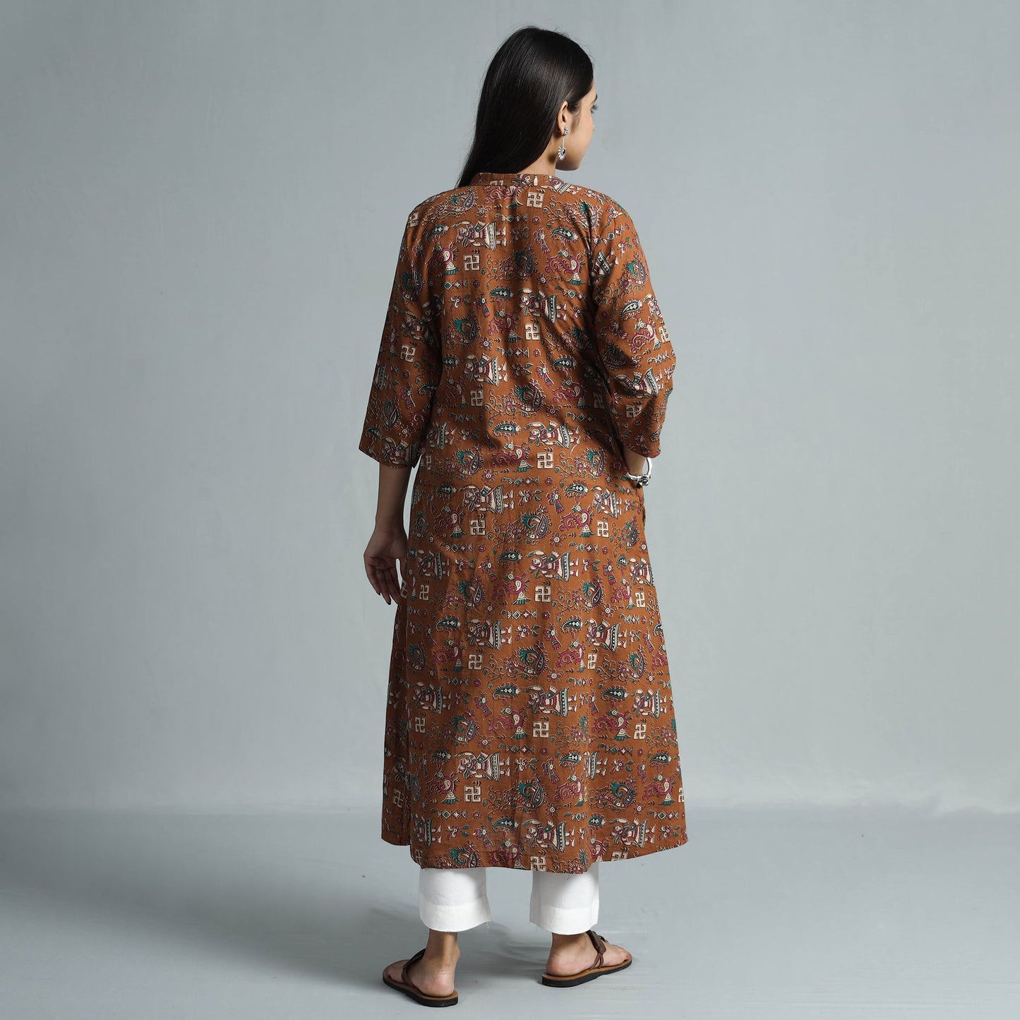  Kalamkari Printed Cotton Kurta For Women