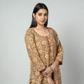  Kalamkari Block Printed Cotton Long kurta For Women