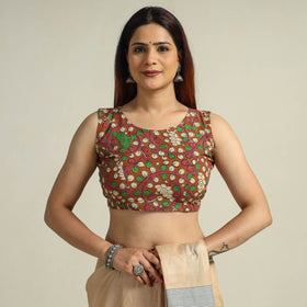 Buy Kalamkari Printed Cotton Stitched Blouse 10 Online at iTokri.com