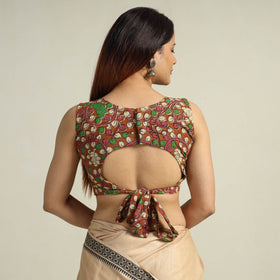 Buy Kalamkari Printed Cotton Stitched Blouse 10 Online at iTokri.com
