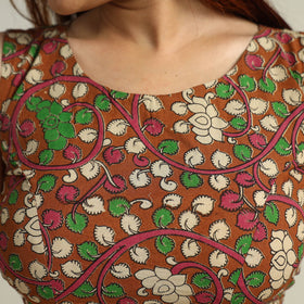 Buy Kalamkari Printed Cotton Stitched Blouse 10 Online at iTokri.com