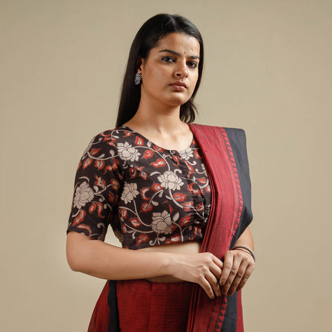 Buy Kalamkari Printed Cotton Stitched Blouse 