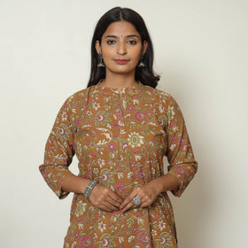  Kalamkari Printed Cotton Straight Kurta For Women