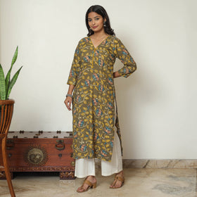 Buy Kalamkari Printed Cotton Straight Kurta 21 Online at iTokri.com