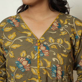 Buy Kalamkari Printed Cotton Straight Kurta 21 Online at iTokri.com