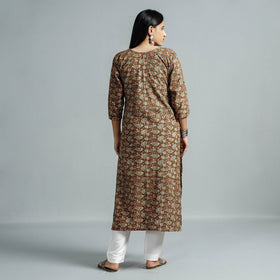  Kalamkari Printed Cotton Straight Kurta For Women