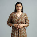  Kalamkari Printed Cotton Straight Kurta For Women
