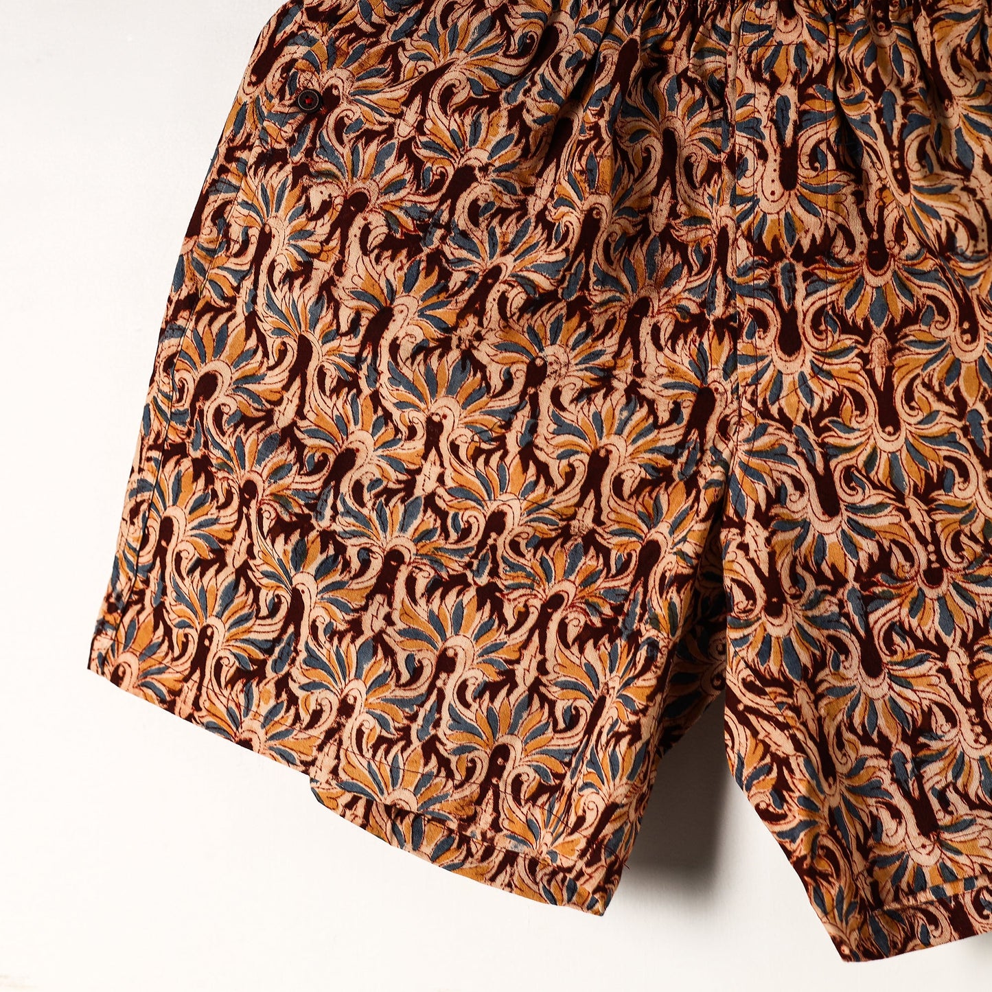  Kalamkari Block Printed Cotton Unisex Boxer/Shorts 