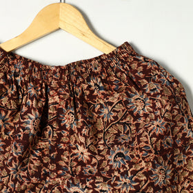 Brown - kalamkari printed cotton unisex boxer/shorts - xl