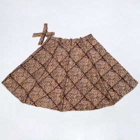 Kalamkari Block Printed Cotton Wrap Around Skirt 03 