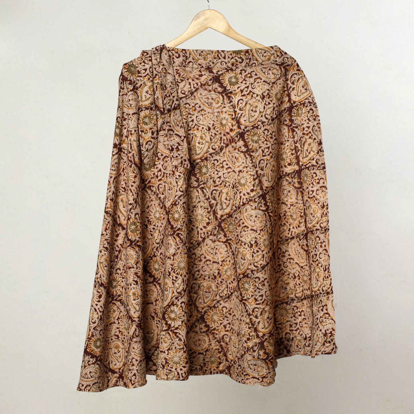  Kalamkari Block Printed Cotton Wrap Around Skirt 03 