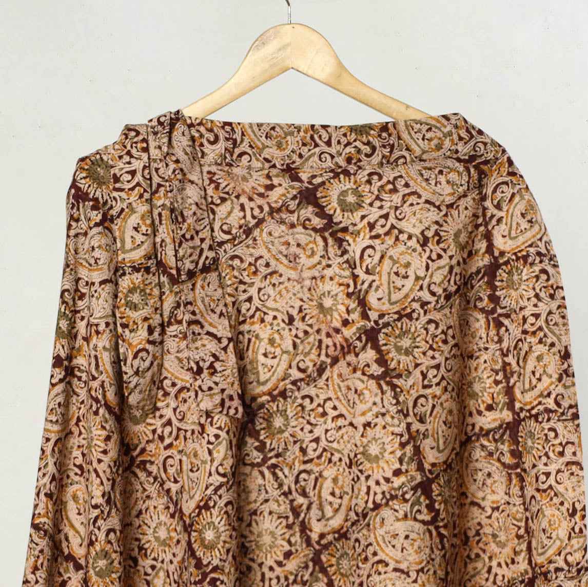  Kalamkari Block Printed Cotton Wrap Around Skirt 03 