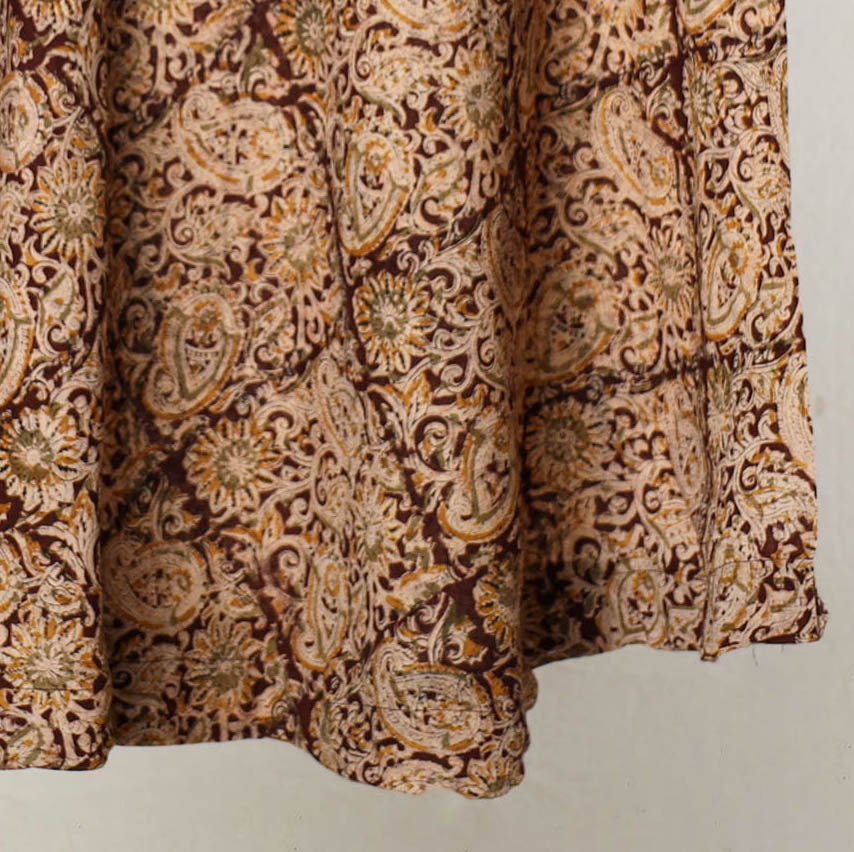  Kalamkari Block Printed Cotton Wrap Around Skirt 03 