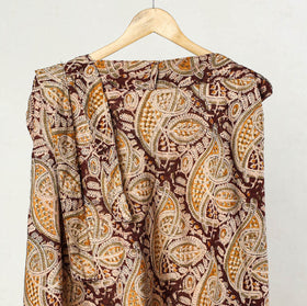 Brown - kalamkari printed cotton wrap around skirt 20