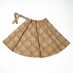  Kalamkari Block Printed Cotton Wrap Around Skirt 