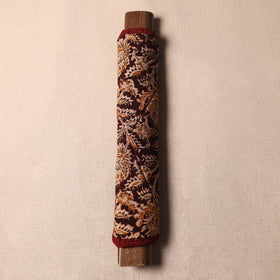 Brown Kalamkari Block Printed Fridge Top Cover with Handle Cover