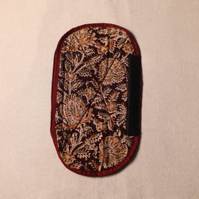 Brown Kalamkari Block Printed Fridge Top Cover with Handle Cover