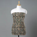 Buy Kalamkari Block Printed Kundan & Bead Work Hand Embroidery Cotton Kurta Material Online at iTokri.com