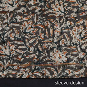 Buy Kalamkari Block Printed Kundan & Bead Work Hand Embroidery Cotton Kurta Material Online at iTokri.com