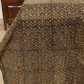  Kalamkari Block Printed Patchwork Cotton Double Bed Cover With Pillow Covers 