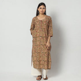  Kalamkari Block Printing Cotton Long Kurta For Women