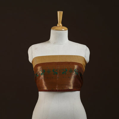 Kanchipuram cotton blouse piece 03 - handcrafted