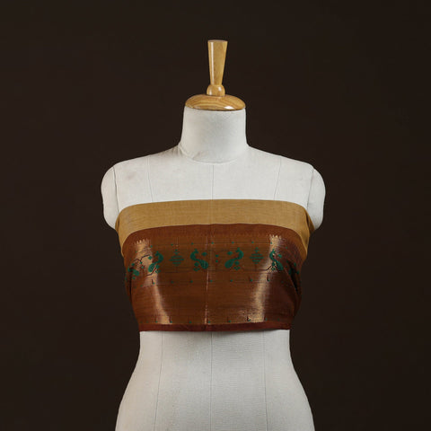 Kanchipuram cotton blouse piece 03 - handcrafted