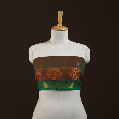 Kanchipuram cotton blouse piece 05 - handcrafted