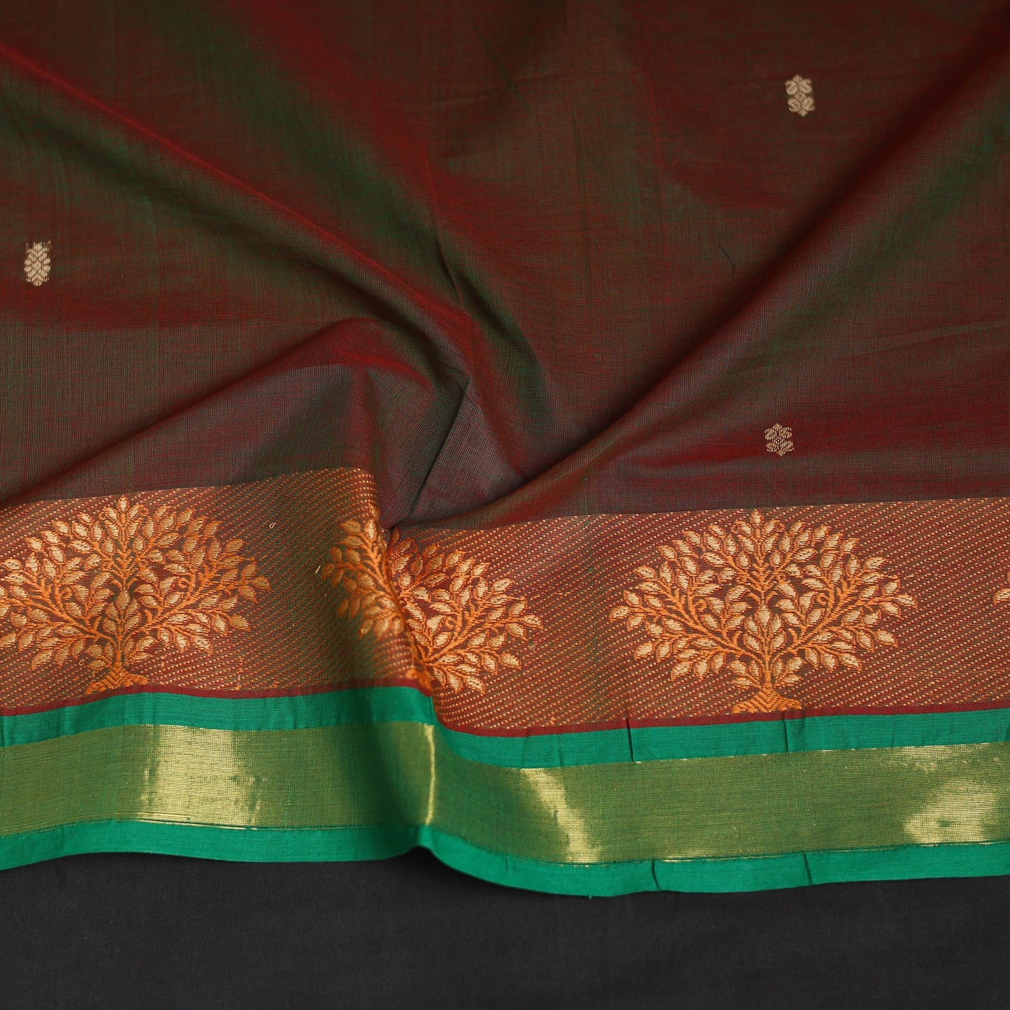 Kanchipuram cotton blouse piece 05 - handcrafted