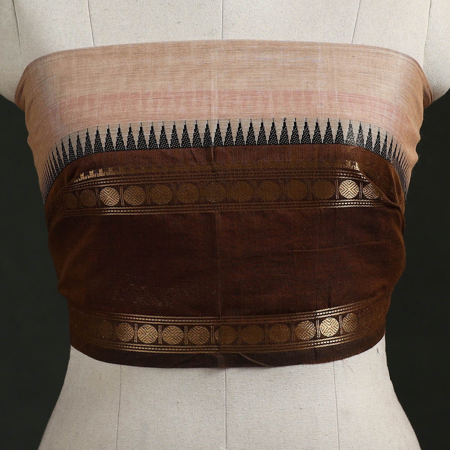 Kanchipuram cotton blouse piece 05 - handcrafted